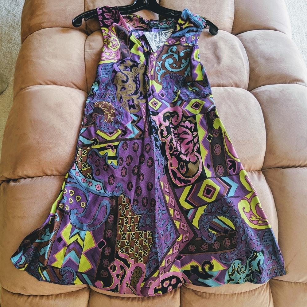 VINTAGE Betsey Johnson Sleeveless Flare Dress